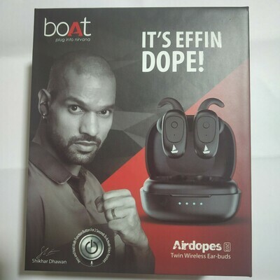 boAt 203 Airdopes Twin Wireless Ear-buds, Active Black