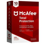 10 User, 1 Year, Mcafee Total Protection, Single key