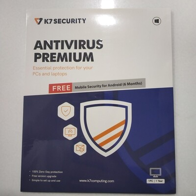1 User, 1 Year, K7 Antivirus, Premium