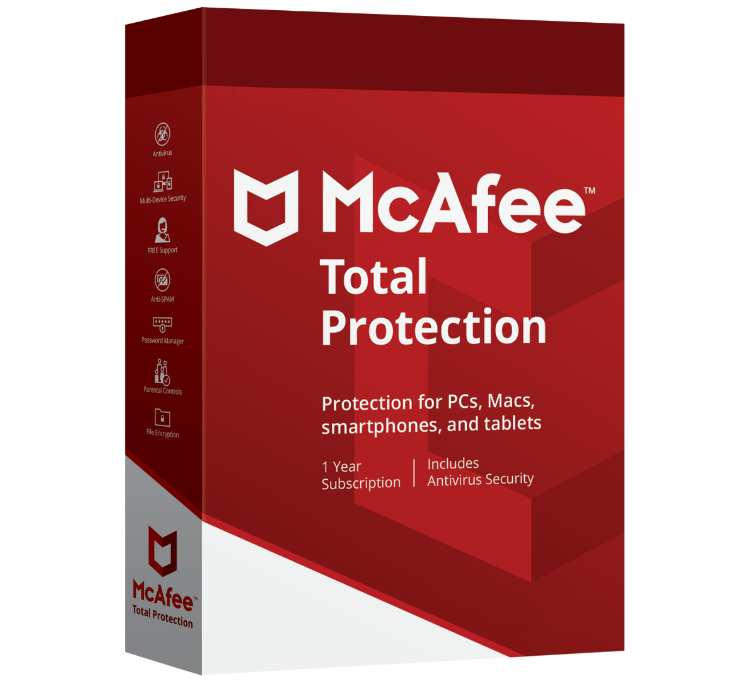 2 User, 1 Year, McAfee Total Protection