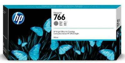 HP DesignJet 766 Ink Cartridge, Gray, 300ml