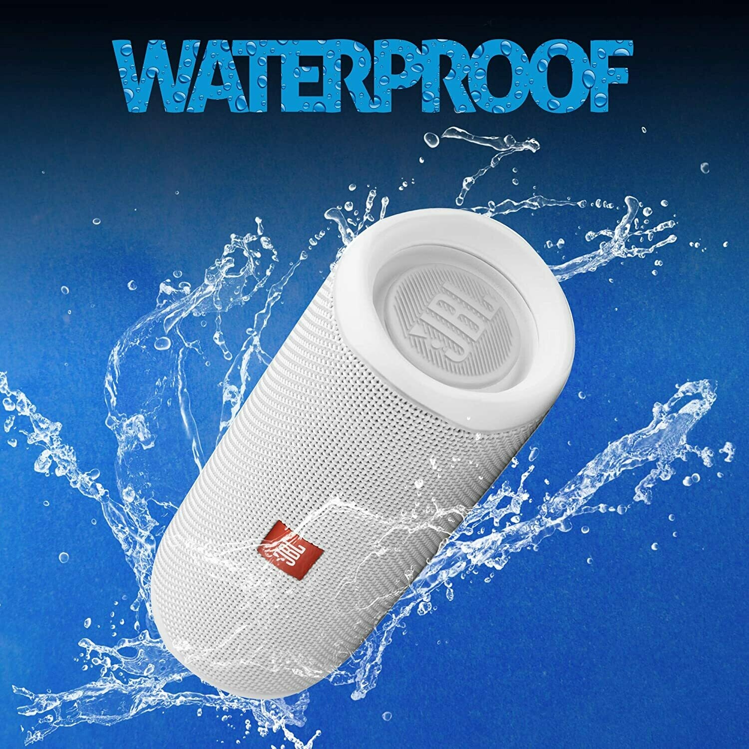 JBL Flip 5 Waterproof Bluetooth Speaker, White