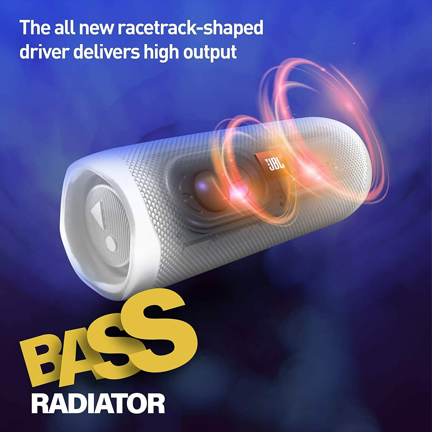 JBL Flip 5 Waterproof Bluetooth Speaker, White