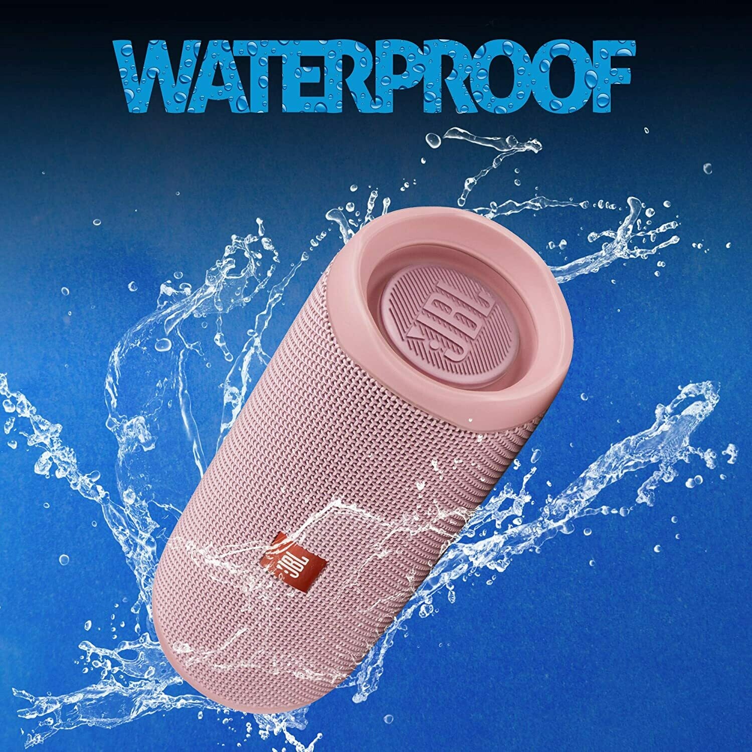 JBL Flip 5 Waterproof Bluetooth Speaker, Pink
