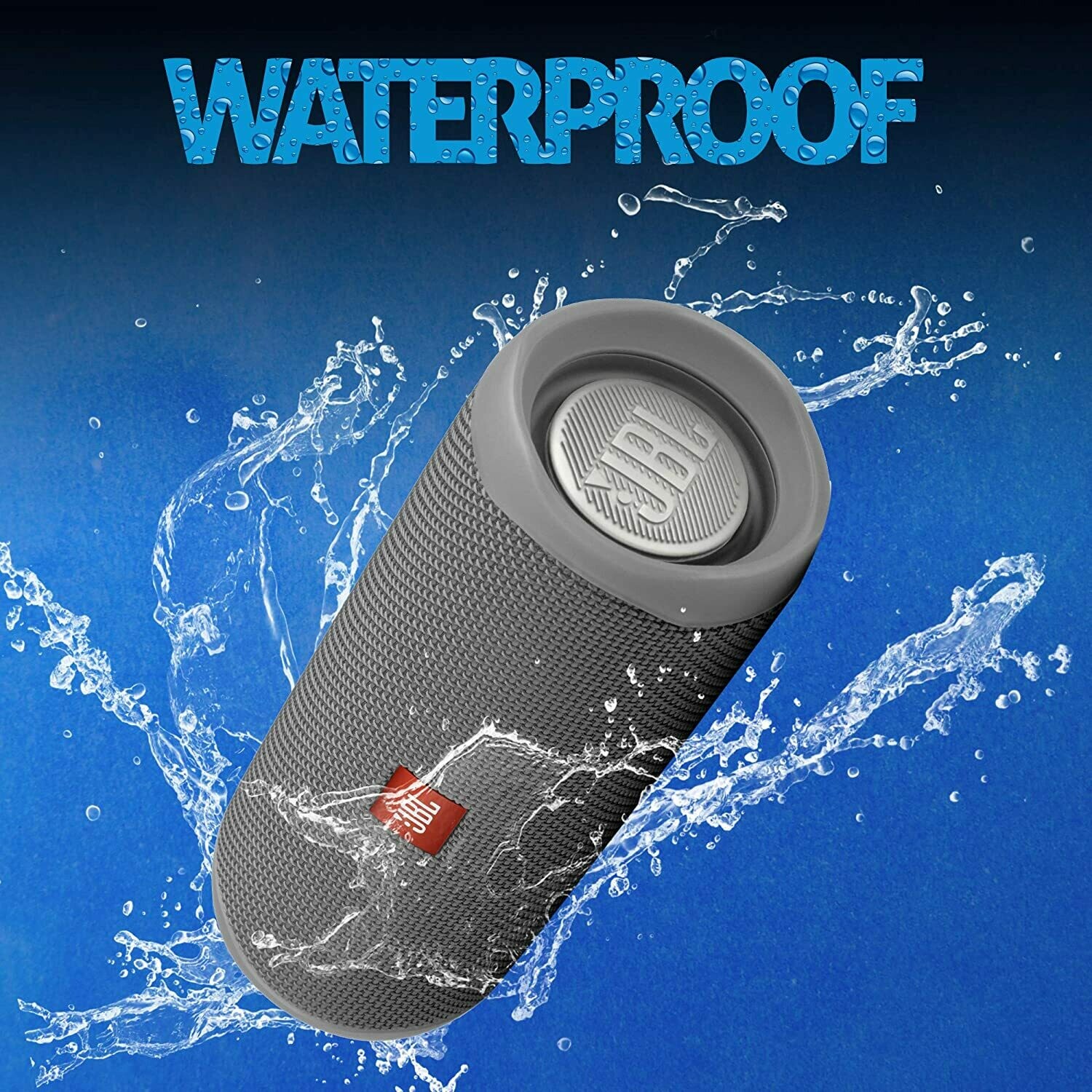 JBL Flip 5 Waterproof Bluetooth Speaker, Gray