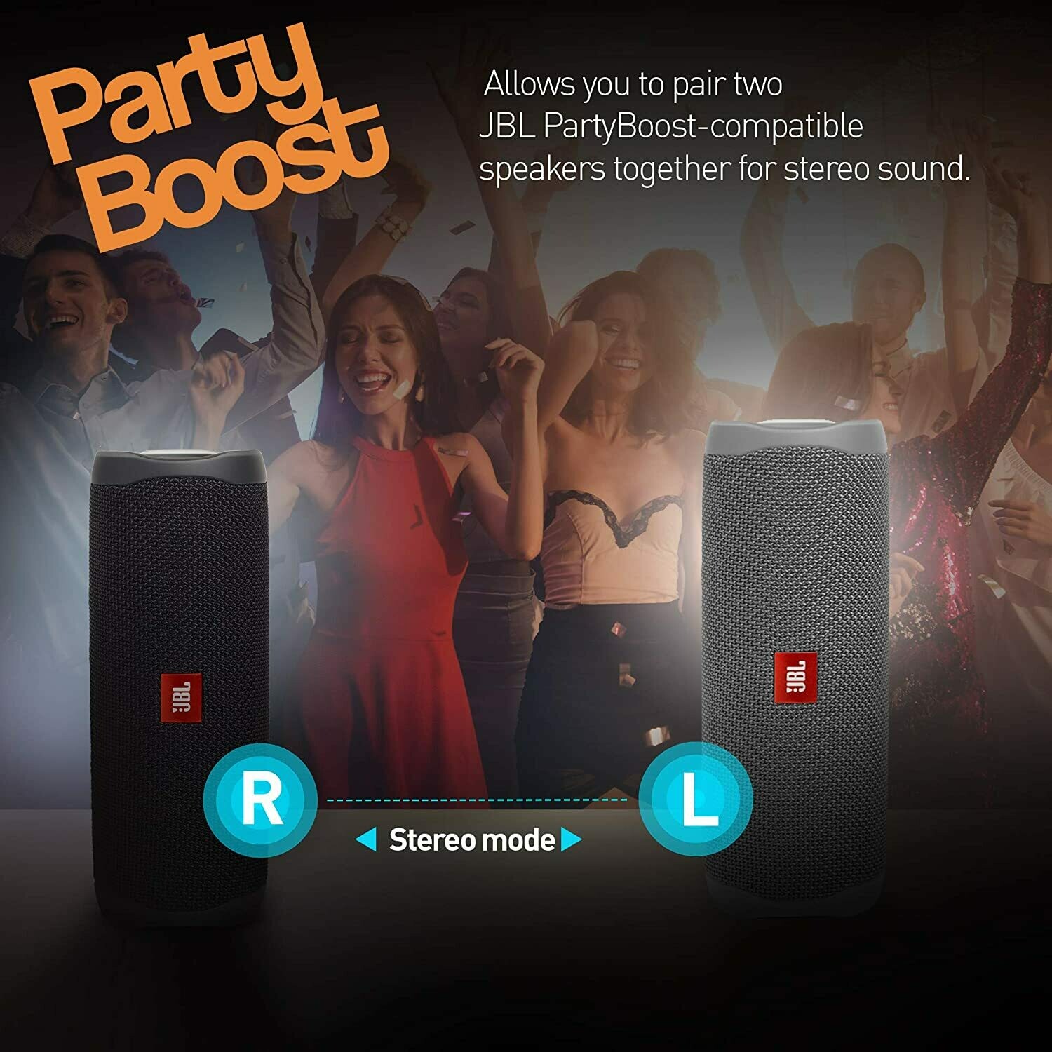 JBL Flip 5 Waterproof Bluetooth Speaker, Gray