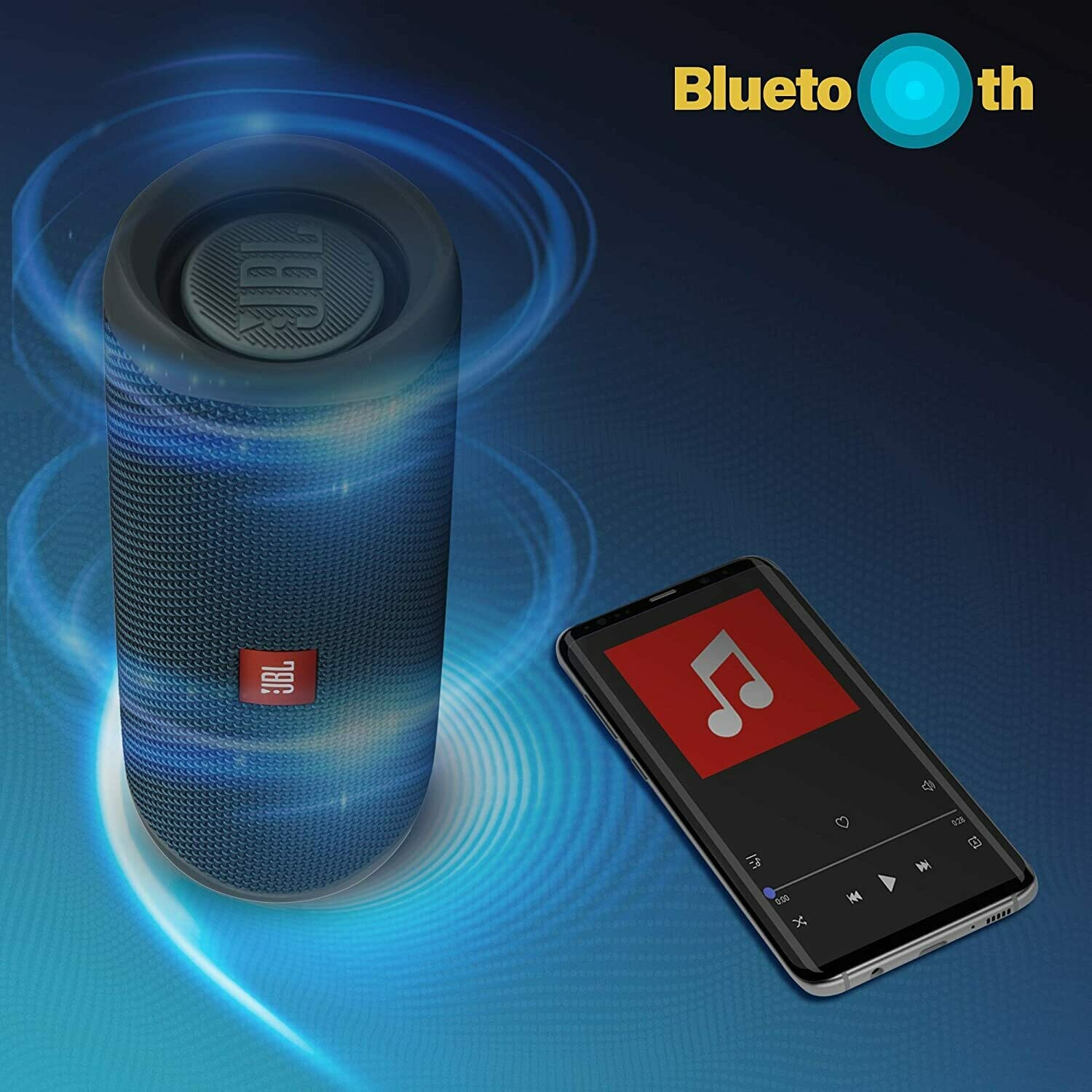 JBL Flip 5 Waterproof Bluetooth Speaker, Blue JBL Flip 5 Waterproof Bluetooth Speaker, Blue