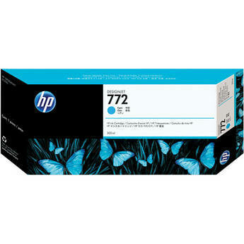 HP 772 Cyan DesignJet Ink Cartridge, 300ml HP 772 Cyan DesignJet Ink Cartridge, 300ml
