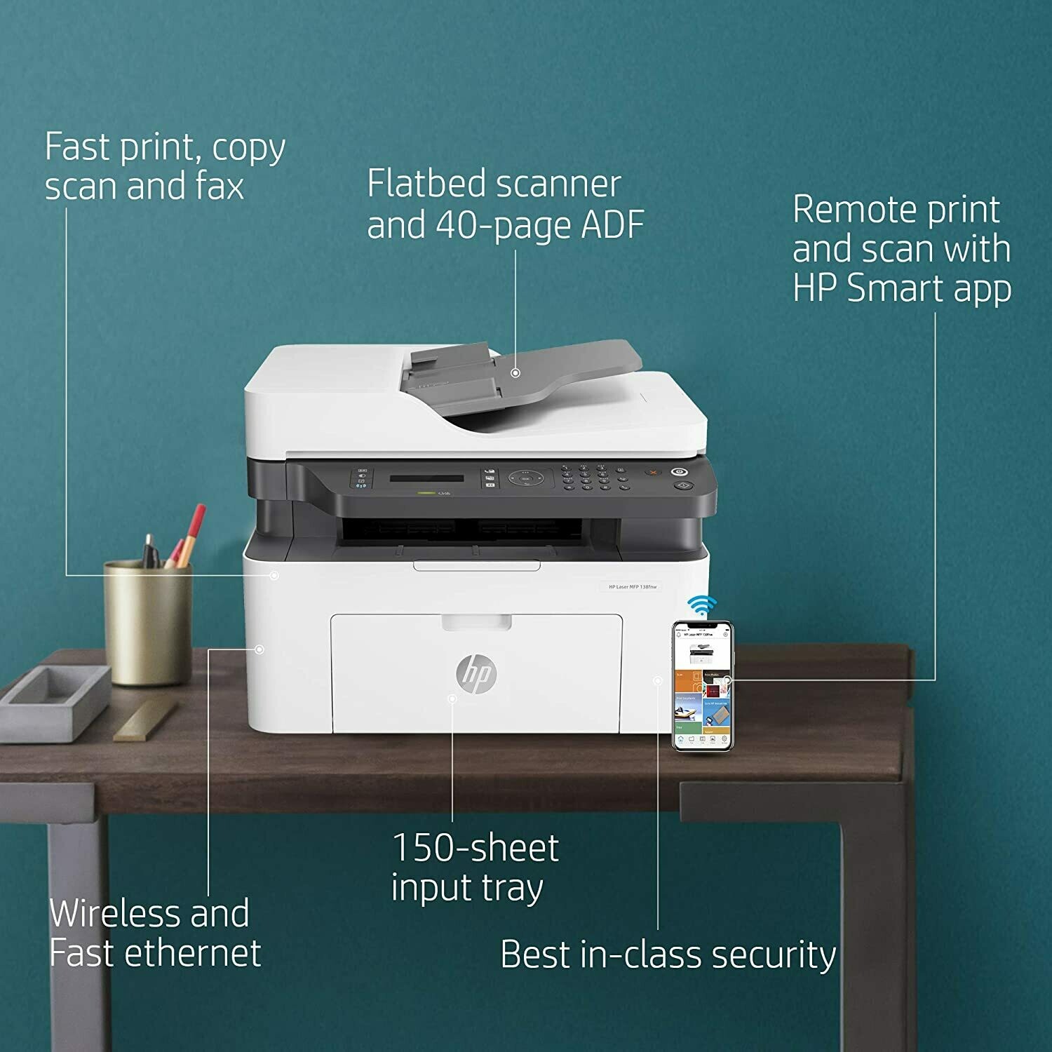HP 138fnw (Adf) Multi-function 20ppm Laser Printer