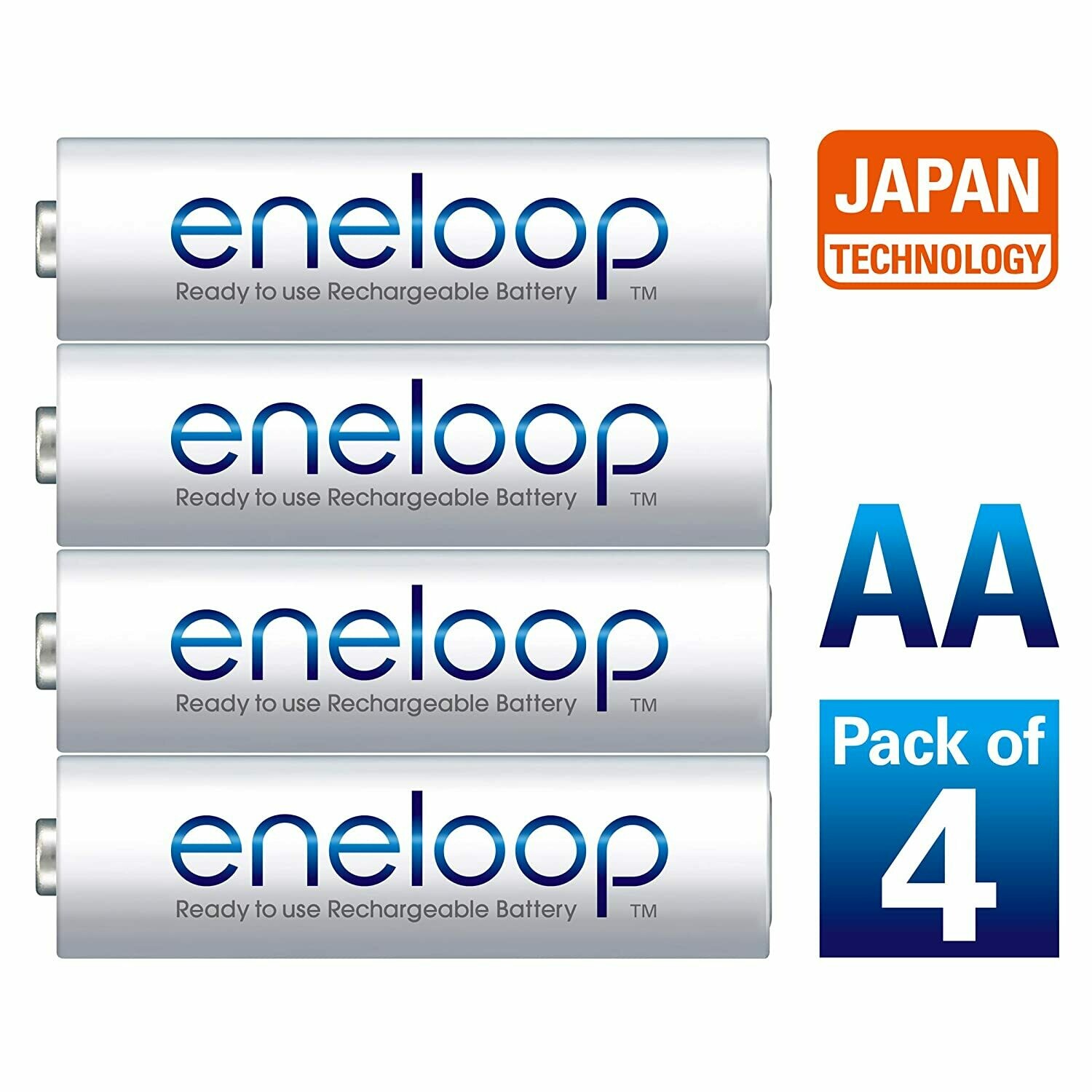 Panasonic eneloop AA, 2000mAh, Rechargeable 4-Battery Panasonic eneloop AA, 2000mAh, Rechargeable 4-Battery
