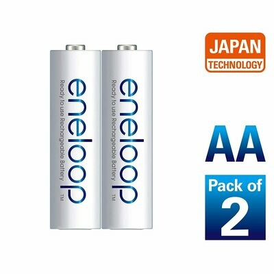 Panasonic eneloop AA Rechargeable Battery, Pack of 2 Panasonic eneloop AA Rechargeable Battery, Pack of 2