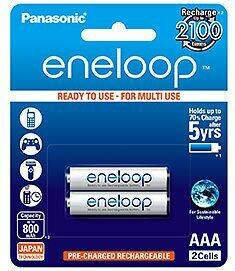 Panasonic Eneloop 800 mAh Rechargeable Battery, 2-Piece Panasonic Eneloop 800 mAh Rechargeable Battery, 2-Piece