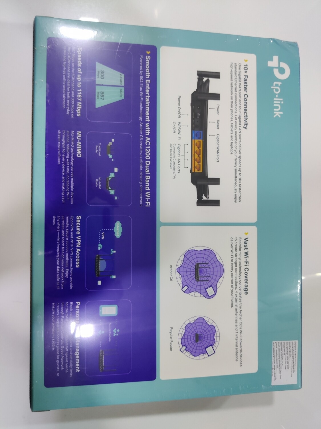 TP-Link Archer C6 Wireless Gigabit Router, AC1200 TP-Link Archer C6 Wireless Gigabit Router, AC1200