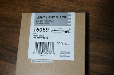Epson T6069 Light Light Black Ink Cartridge, 220ml Epson T6069 Light Light Black Ink Cartridge, 220ml