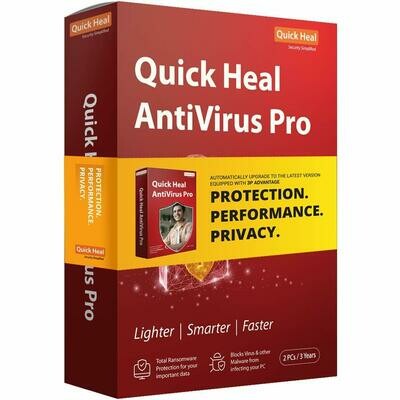 2 User, 3 Year, Quick Heal Antivirus Pro