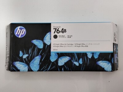 HP DesignJet 764B Ink Cartridge, Matte Black, 300ml, 3WX40A