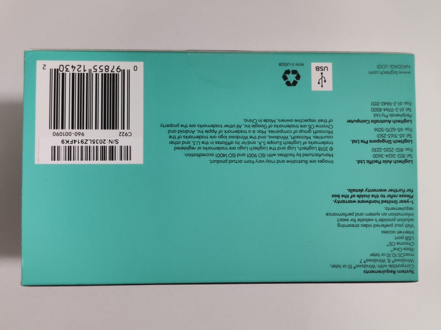 Logitech C922 Pro Stream Full HD Webcam, 1080p/30fps Logitech C922 Pro Stream Full HD Webcam, 1080p/30fps