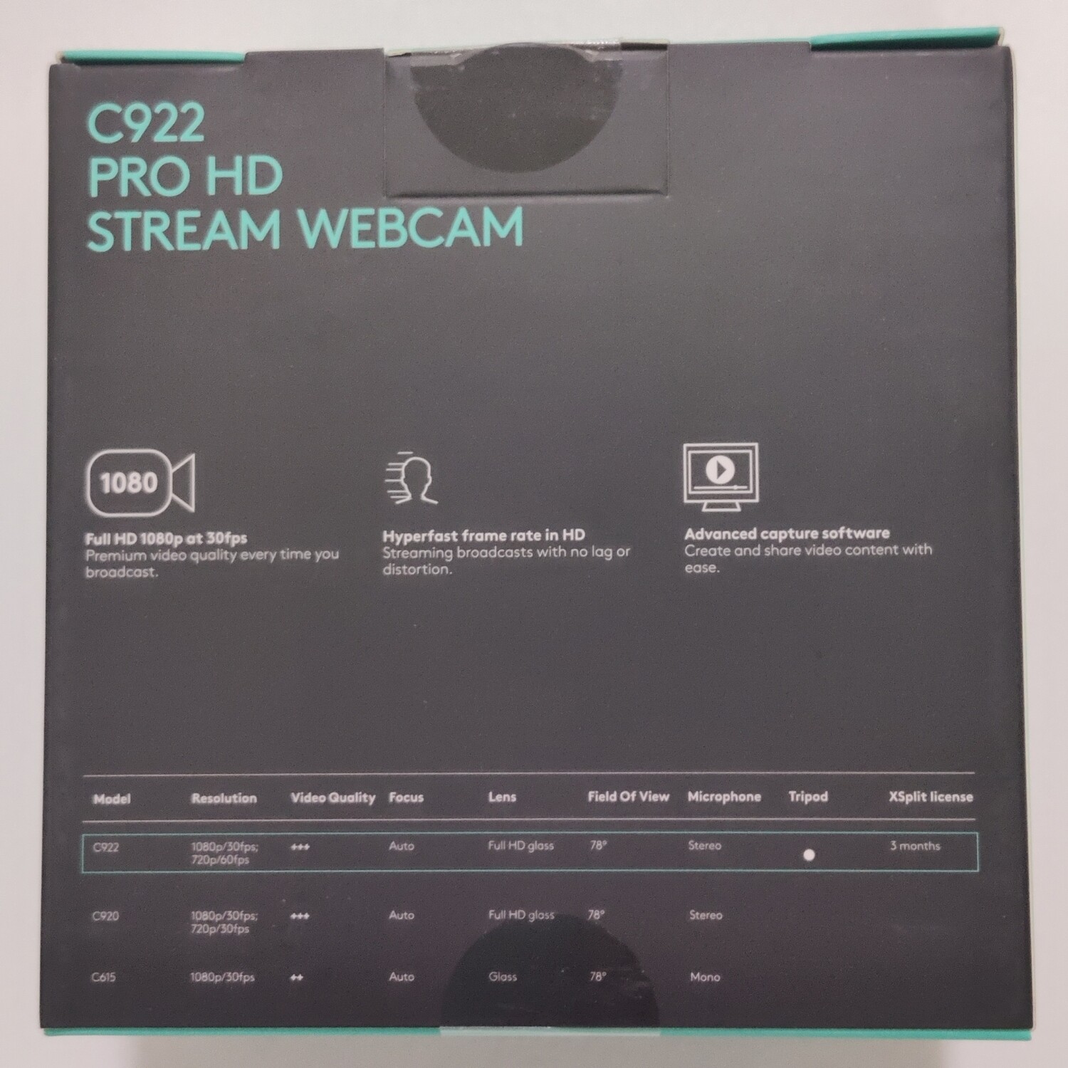 Logitech C922 Pro Stream Full HD Webcam, 1080p/30fps Logitech C922 Pro Stream Full HD Webcam, 1080p/30fps