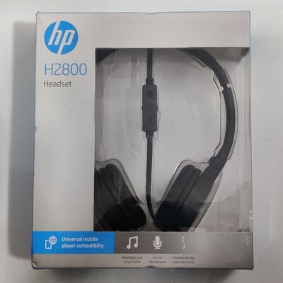 HP H2800 Stereo Headset with Mic, Black