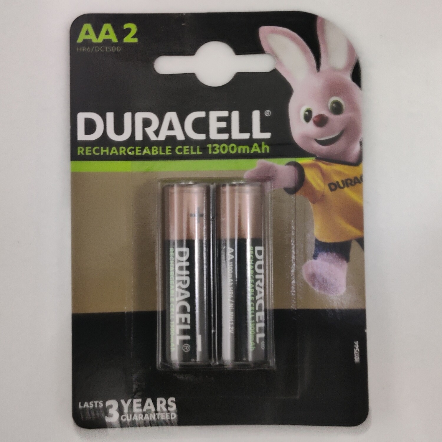 Duracell AA, 2 Batteries, 1300mAh, Rechargeable