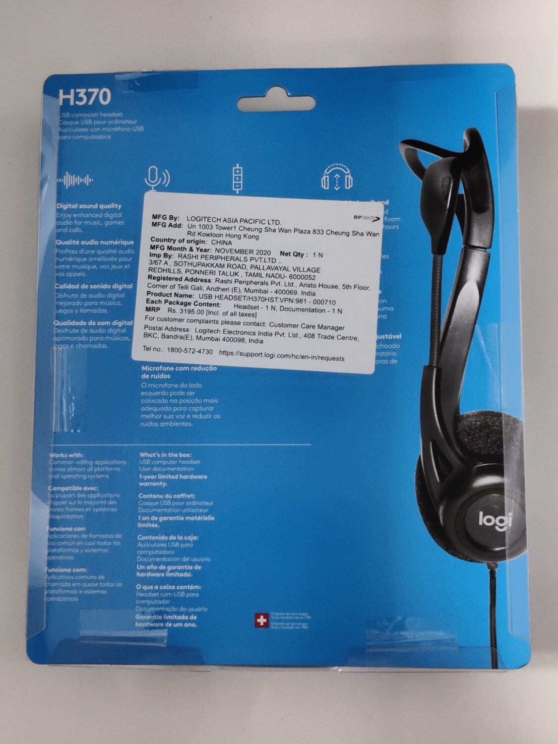 logitech h370 specs