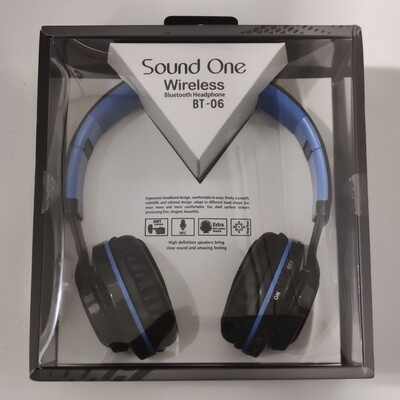 Sound One BT-06 Bluetooth Headphones, Black Sound One BT-06 Bluetooth Headphones, Black