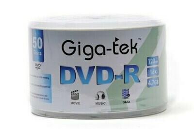 Giga-Tek DVD-R 4.7 GB Recordable, 50-disk Giga-Tek DVD-R 4.7 GB Recordable, 50-disk