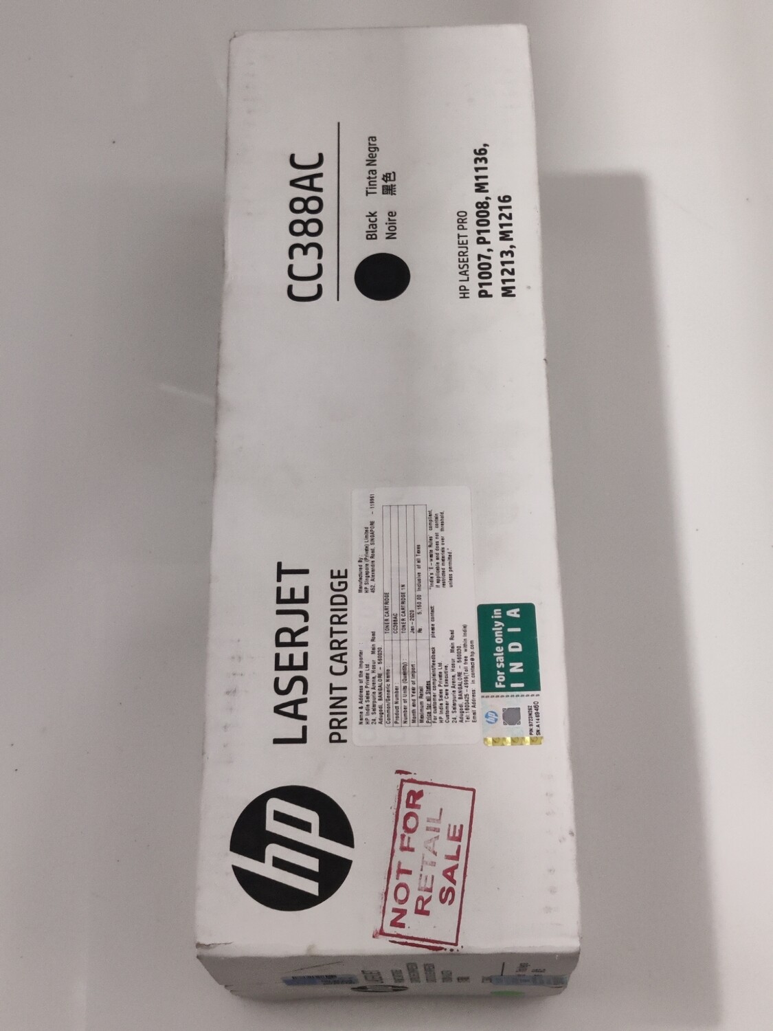 HP CC388AC Black Toner Cartridge