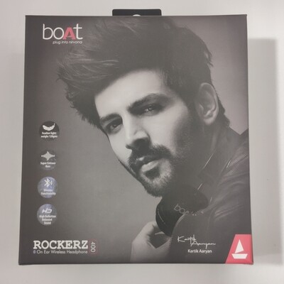 Boat Rockerz 400 On-Ear Bluetooth Headphone, Carbon Black Boat Rockerz 400 On-Ear Bluetooth Headphone, Carbon Black