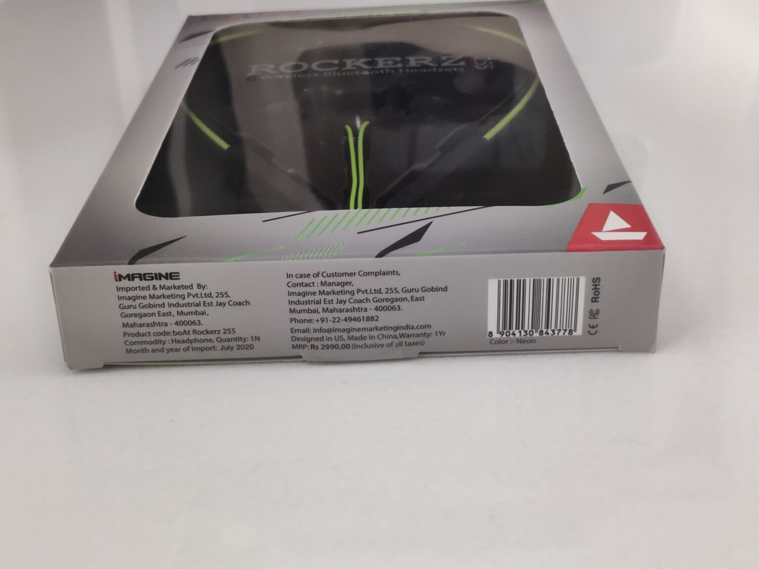 Boat Rockerz 255 Bluetooth Headset, Neon Boat Rockerz 255 Bluetooth Headset, Neon