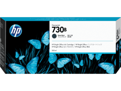 HP 730B 300-ml Matte Black DesignJet Ink Cartridge (3ED51A)