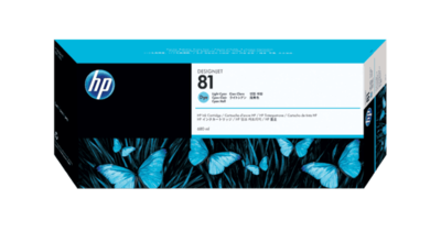 HP 81 680-ml Light Cyan DesignJet Dye Ink Cartridge HP 81 680-ml Light Cyan DesignJet Dye Ink Cartridge