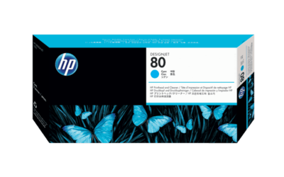 HP 80 Cyan DesignJet Printhead and Printhead Cleaner HP 80 Cyan DesignJet Printhead and Printhead Cleaner
