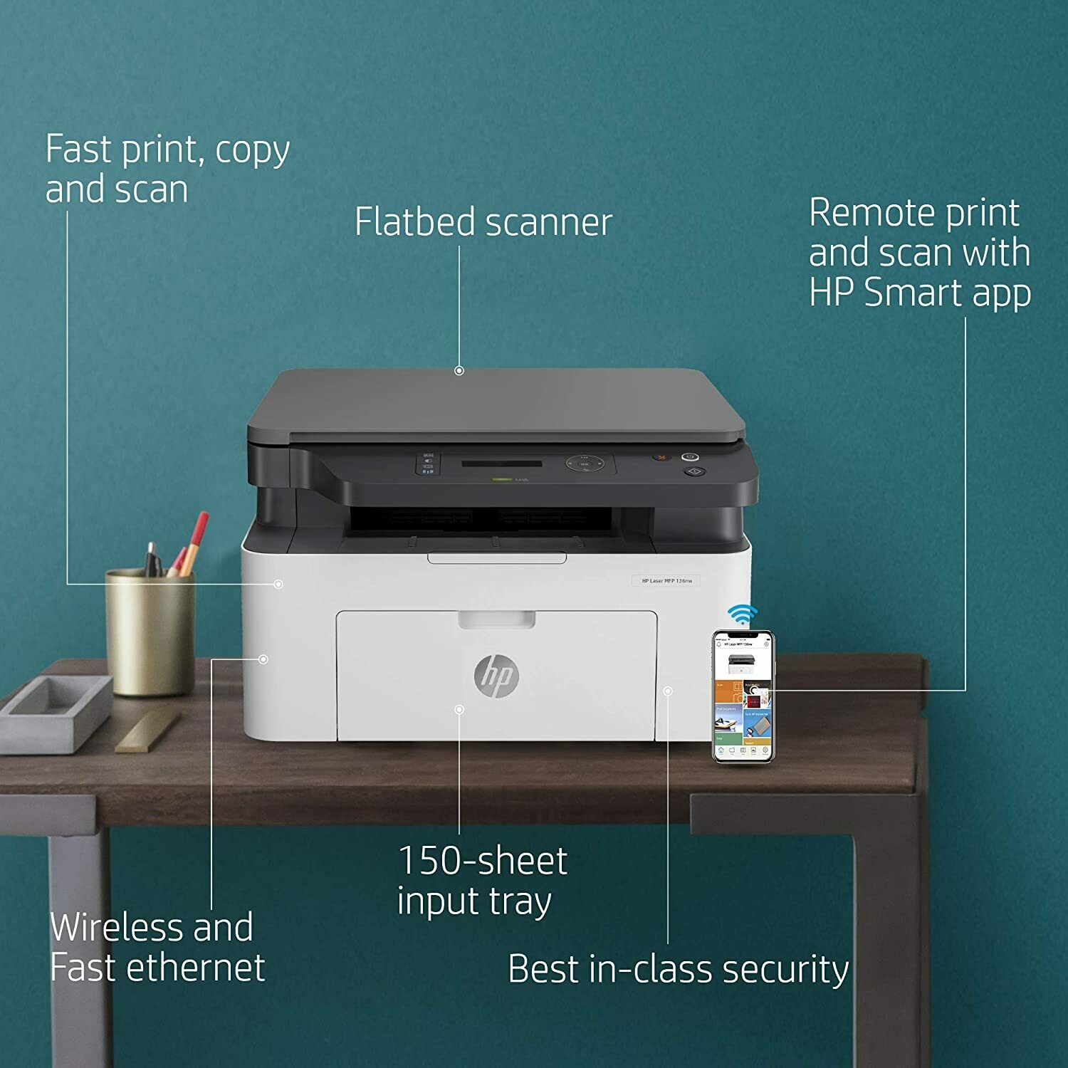 HP 136nw Multifunction Laser Printer
