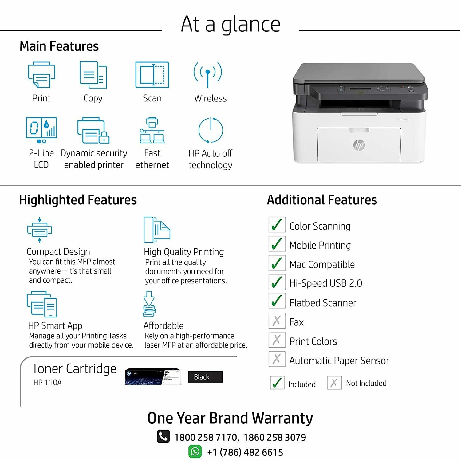 HP 136nw Multifunction Laser Printer