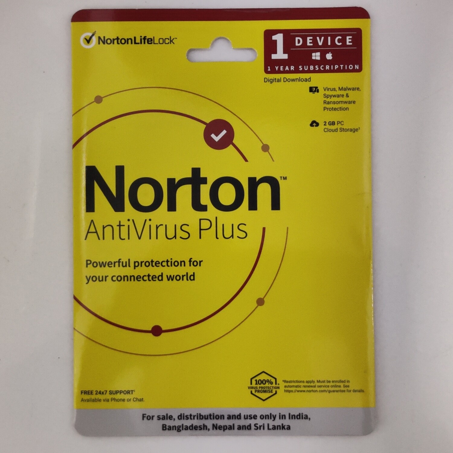 1 User, 1 Year, Norton Antivirus Plus