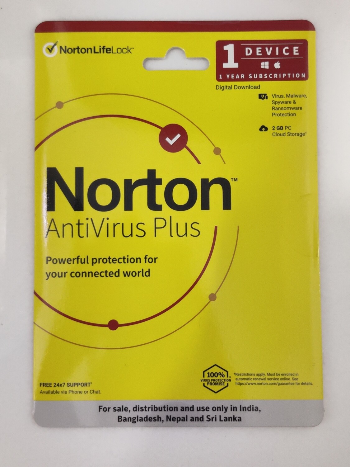 1 User, 1 Year, Norton Antivirus Plus