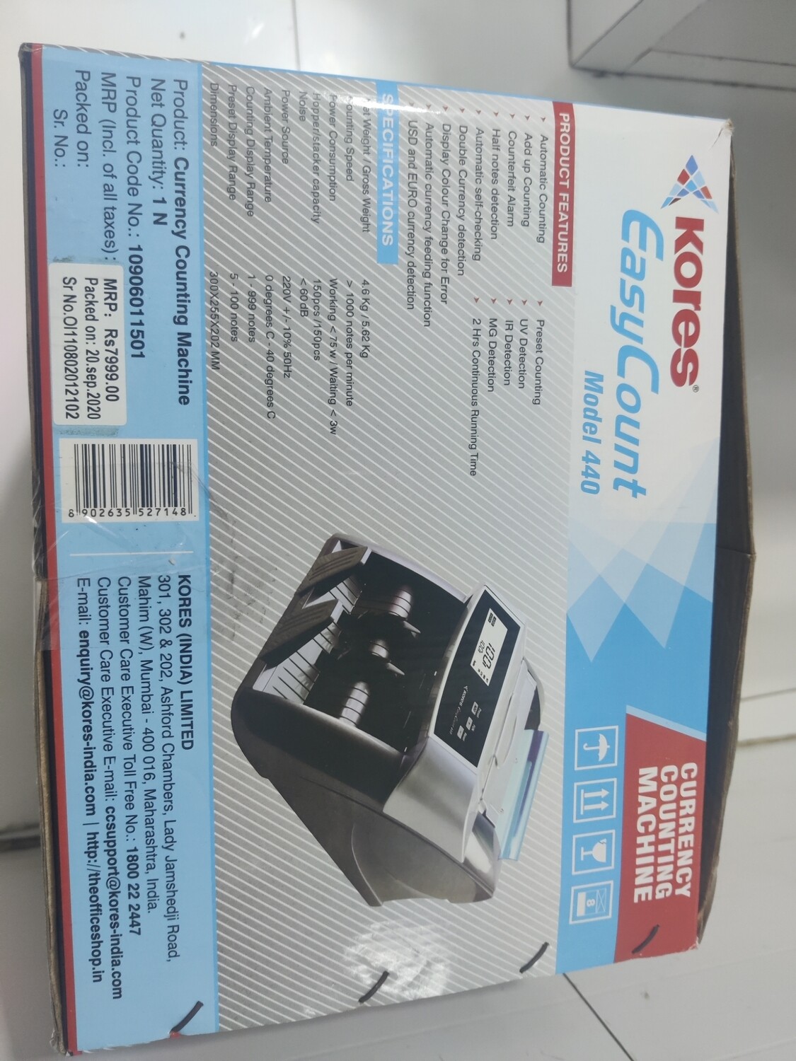 Kores Easy Count 440 Currency Counting Machine Kores Easy Count 440 Currency Counting Machine
