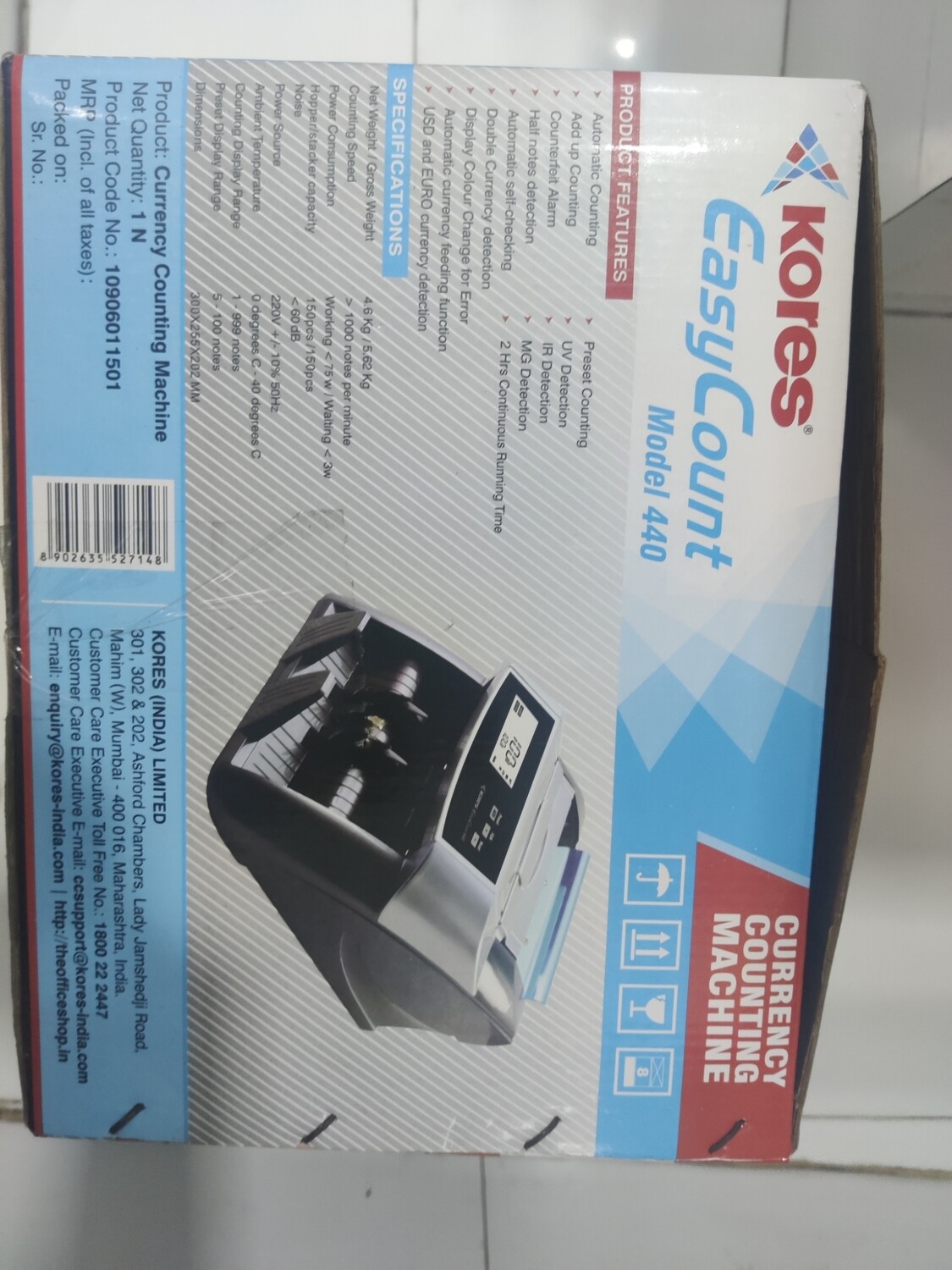 Kores Easy Count 440 Currency Counting Machine Kores Easy Count 440 Currency Counting Machine