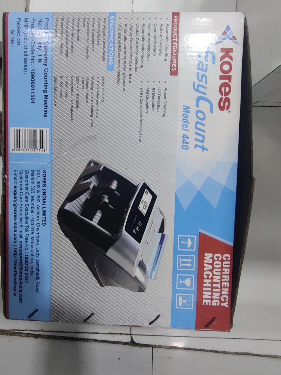 Kores Easy Count 440 Currency Counting Machine Kores Easy Count 440 Currency Counting Machine