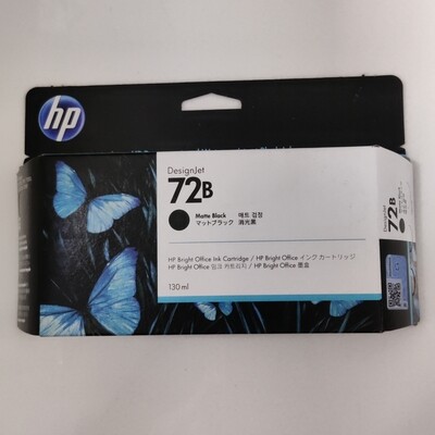 HP DesignJet 72B Plotter Cartridge, Matte Black, 130ml, 3WX06A
