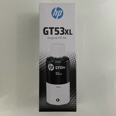 HP GT-53XL Ink Bottle, Black, 135ml