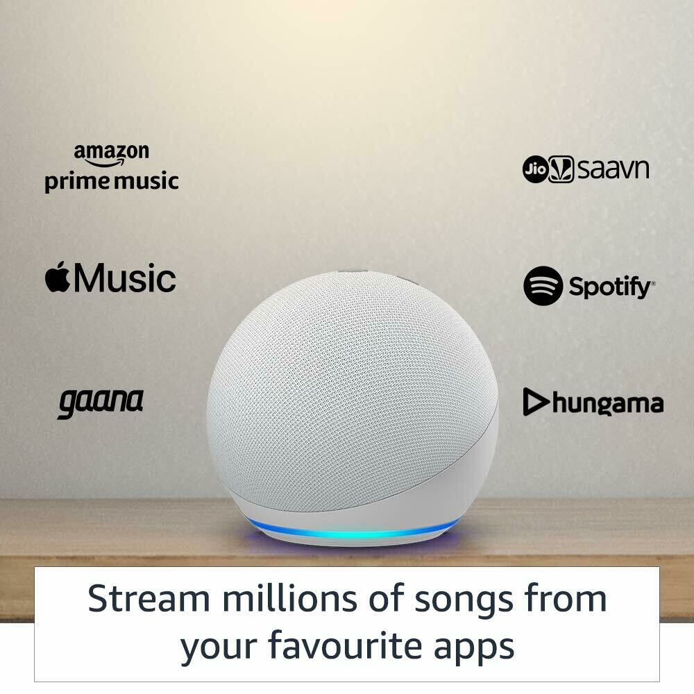 Amazon Echo Dot 4th Gen, Alexa Smart Speaker, White Amazon Echo Dot 4th Gen, Alexa Smart Speaker, White