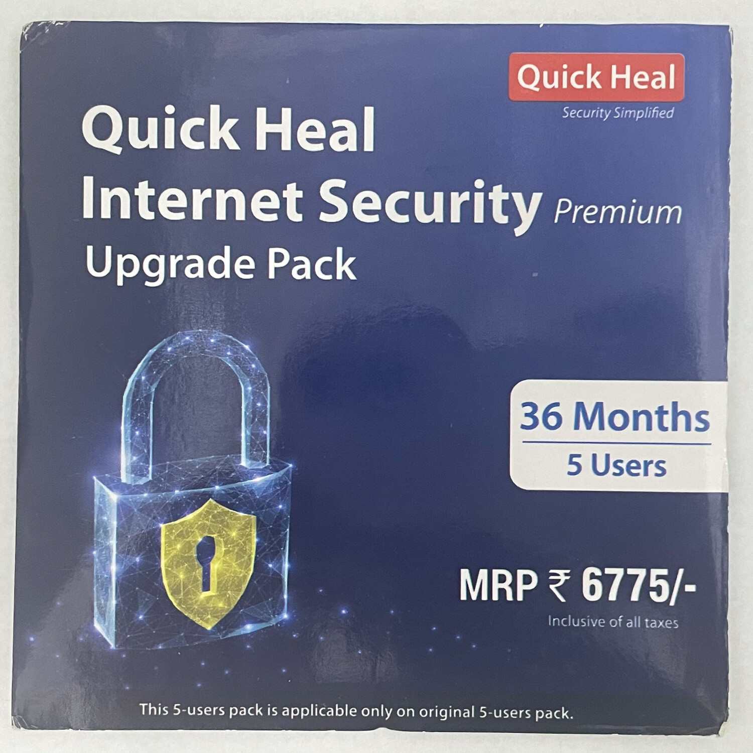 Renewal, 5 User, 3 Year, Quick Heal Internet Security