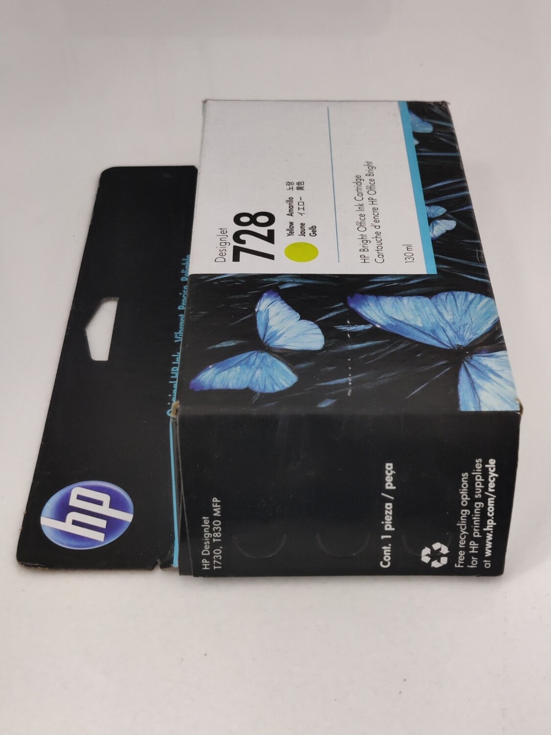 HP DesignJet 728 Yellow Ink Cartridge, 130ml (T730, T830) HP DesignJet 728 Yellow Ink Cartridge, 130ml (T730, T830)