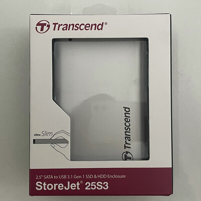 Transcend StoreJet 25S3 Ext 2.5" Casing USB 3.1 SSD/HDD Enclosure