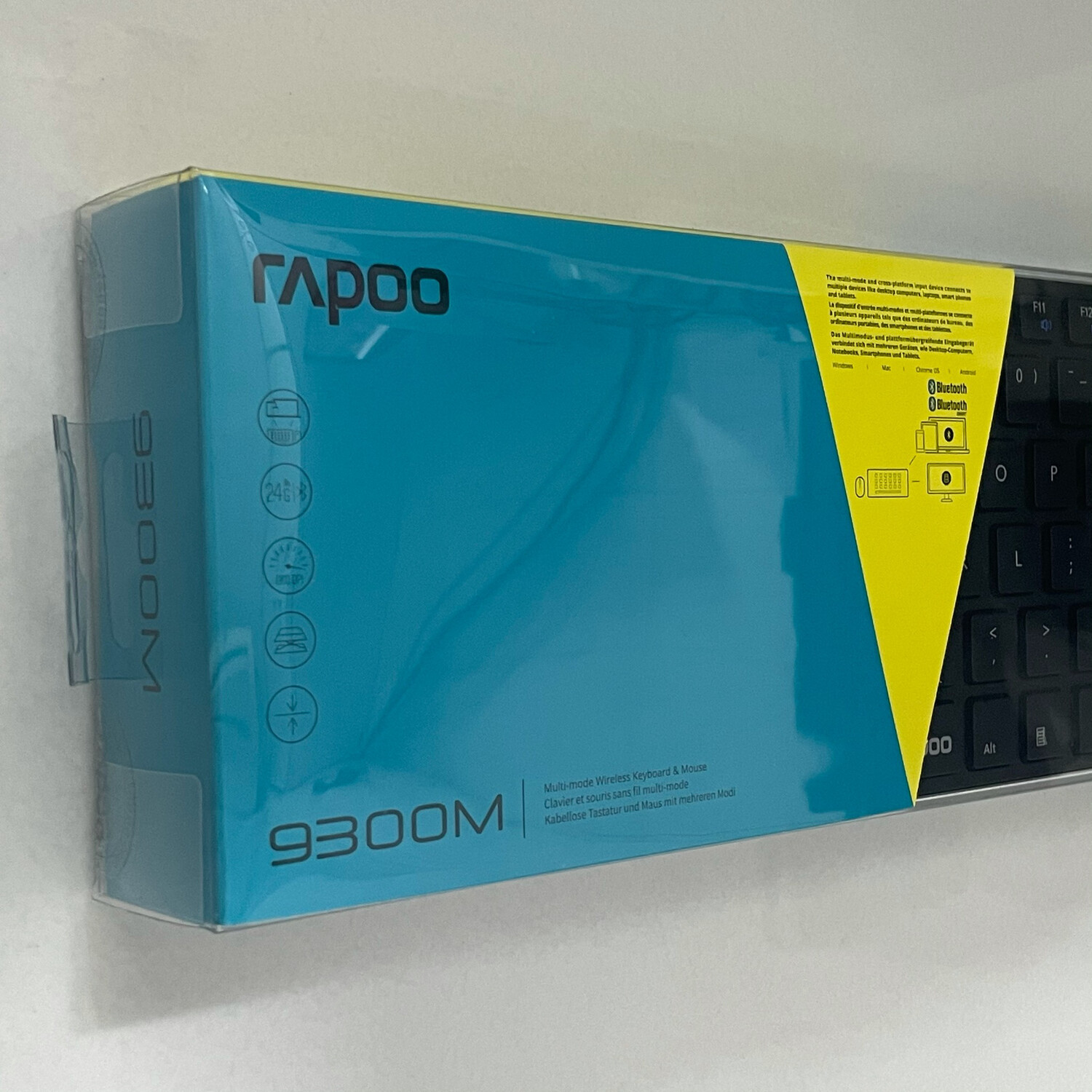 Rapoo 9300M Bluetooth Wireless Keyboard Mouse, Black