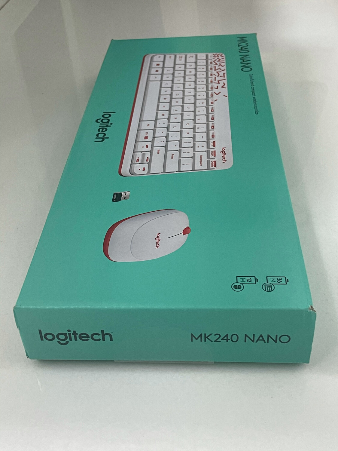 Logitech MK240 Wireless Keyboard Mouse, White Logitech MK240 Wireless Keyboard Mouse, White