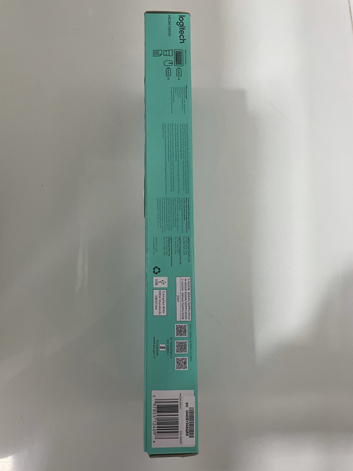 Logitech MK240 Wireless Keyboard Mouse, White Logitech MK240 Wireless Keyboard Mouse, White