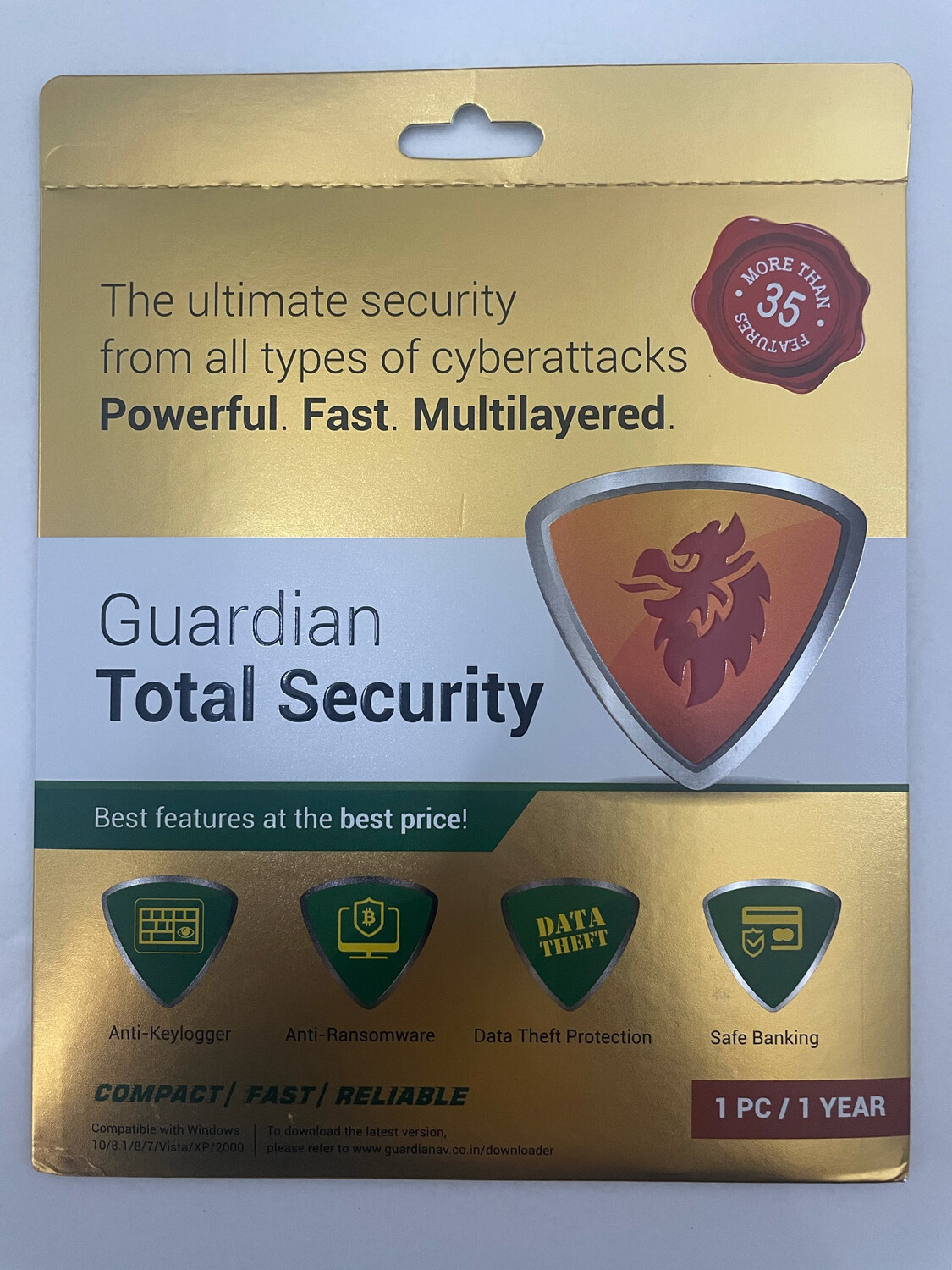 Renewal, 1 User, 1 Year, Guardian Total Security